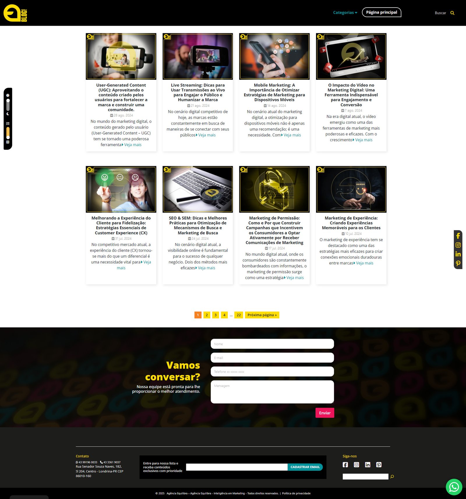 Site Agência Equilibra